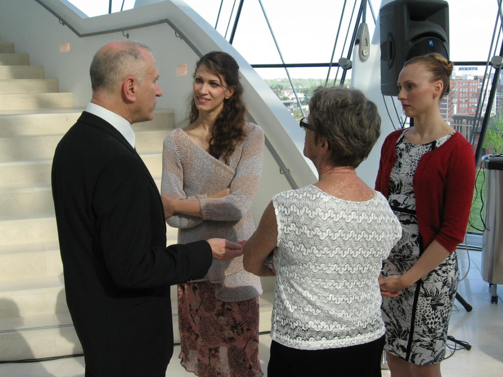 Whitener chats with Angelina Sansone, ballet mistress Karen Brown and Aisling Hill-Connor.