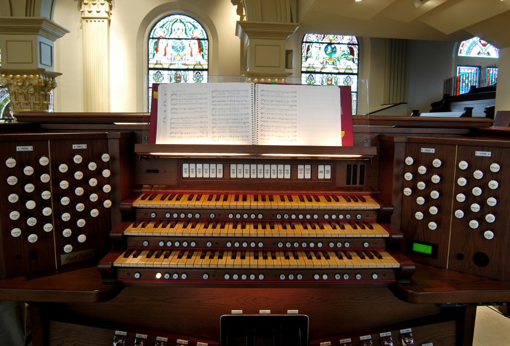 Cathedral of the Immaculate Conception's Ruffatti organ console