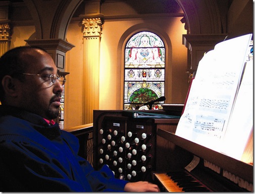 Mario Pearson is the ever-adventurous music director at the Catholic Cathedral