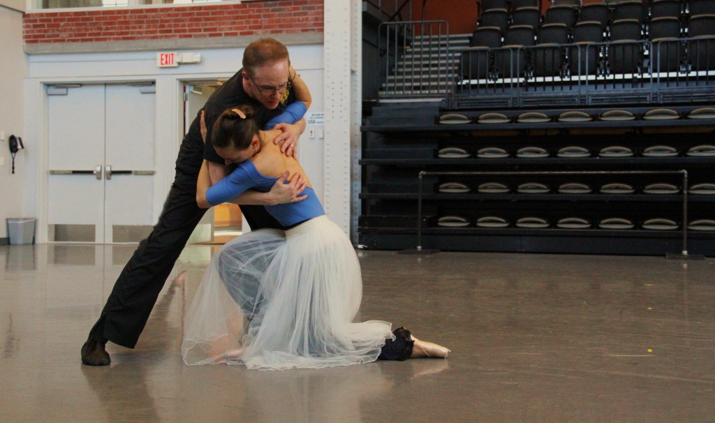 Devon Carney coaches Tempe Ostergren / Photo courtesy of Kansas City Ballet