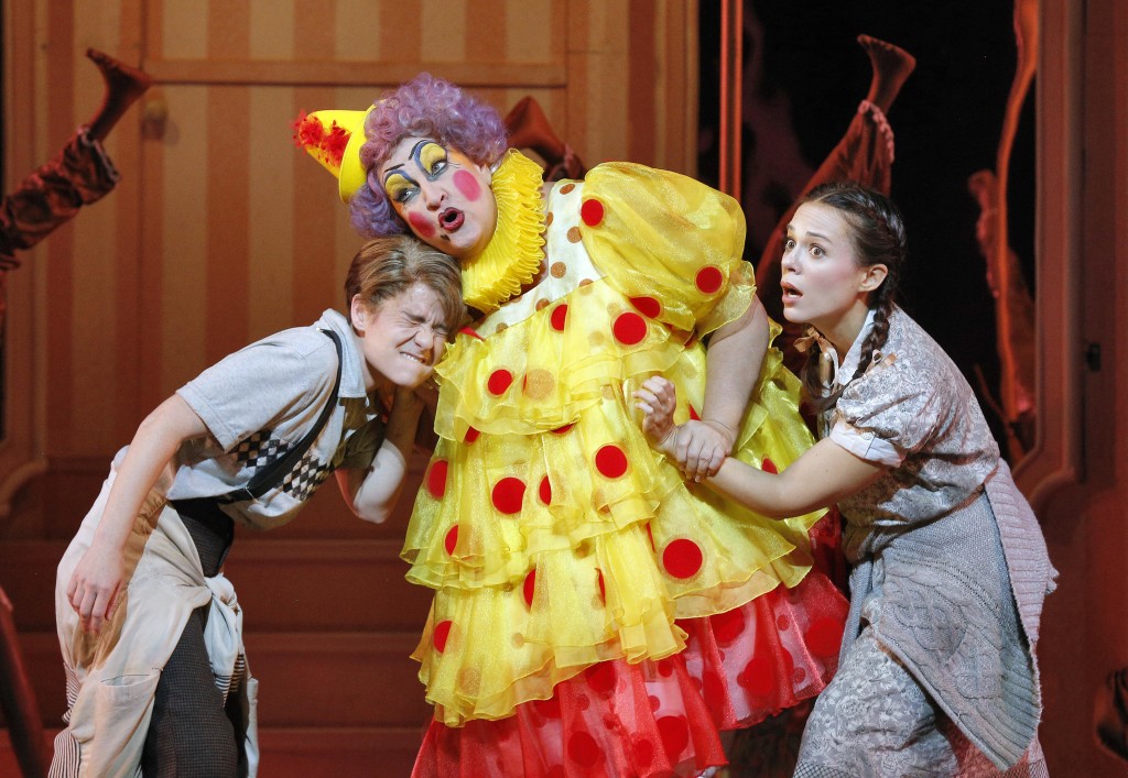 Megan Marino (Hansel), Victoria Livengood (The Witch) and Rachele Gilmore (Gretel), photo by Cory Weaver