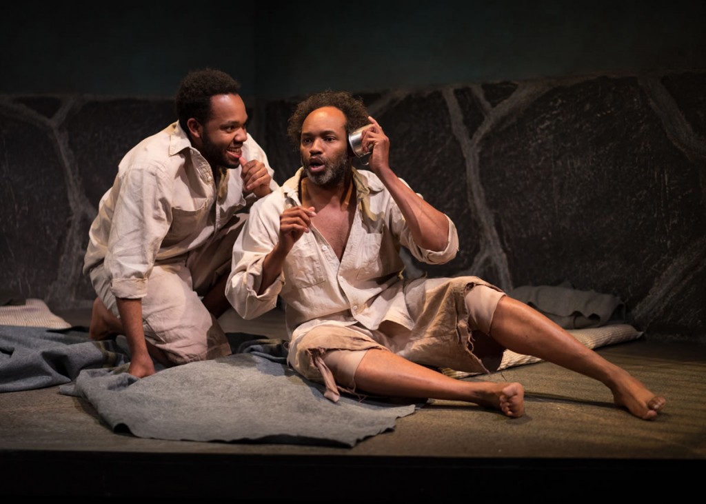 Damron, right, starred in the KC Actors Theatre production of 'The Island' in 2016 / Photo by Brian Paulette, KCAT