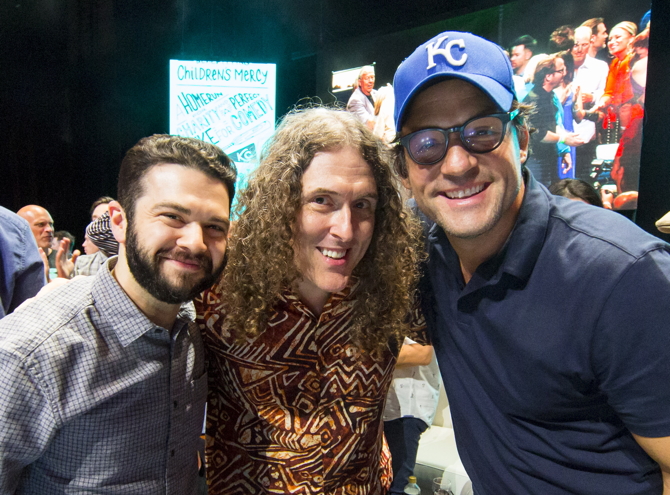 KANSAS CITY, MO - JUNE 24: Samm Levine, Al Yankovic and David Wain perform at the Big Slick Celebrity Party & Live Auction during the Big Slick Celebrity Weekend benefiting Children's Mercy Hospital of Kansas City on June 24, 2017 in Kansas City, Missouri. (Photo by Kyle Rivas/Getty Images) *** Local Caption *** David Wain, Al Yankovic, Samm Levine